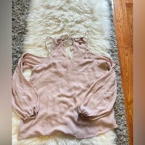 Pink Cold Shoulder Top